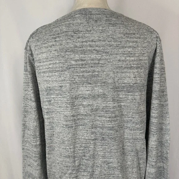French‎ Connection V-Neck Sweater Lightweight Knit Pullover Heather Gray Medium - Picture 4 of 9